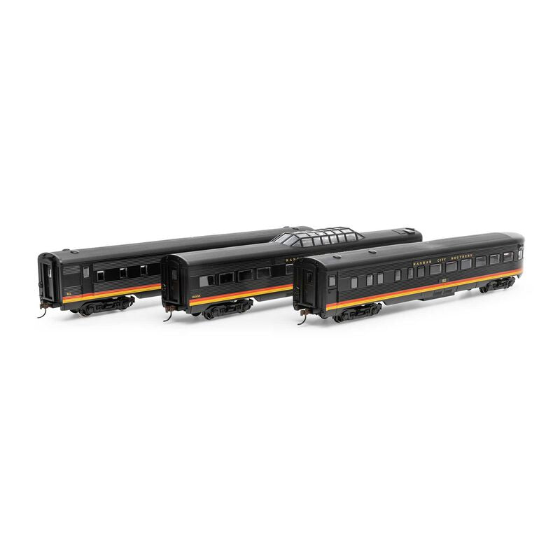 Roundhouse HO Streamline Passenger Cars, KCS (3) - RND79127