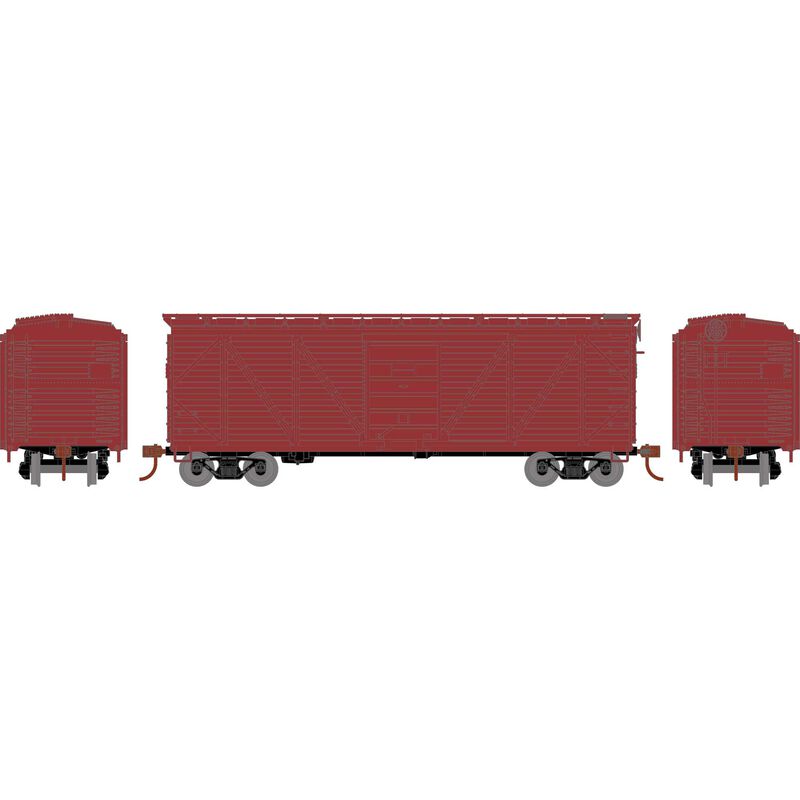 Roundhouse HO 40' Single Sheathed Box, AA #73889 - RND85833