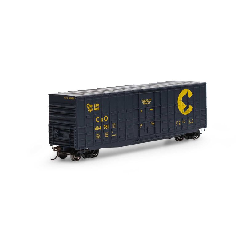 Roundhouse HO 50' Waffle HC Plug Door Box, C&O #484781 - RND88081