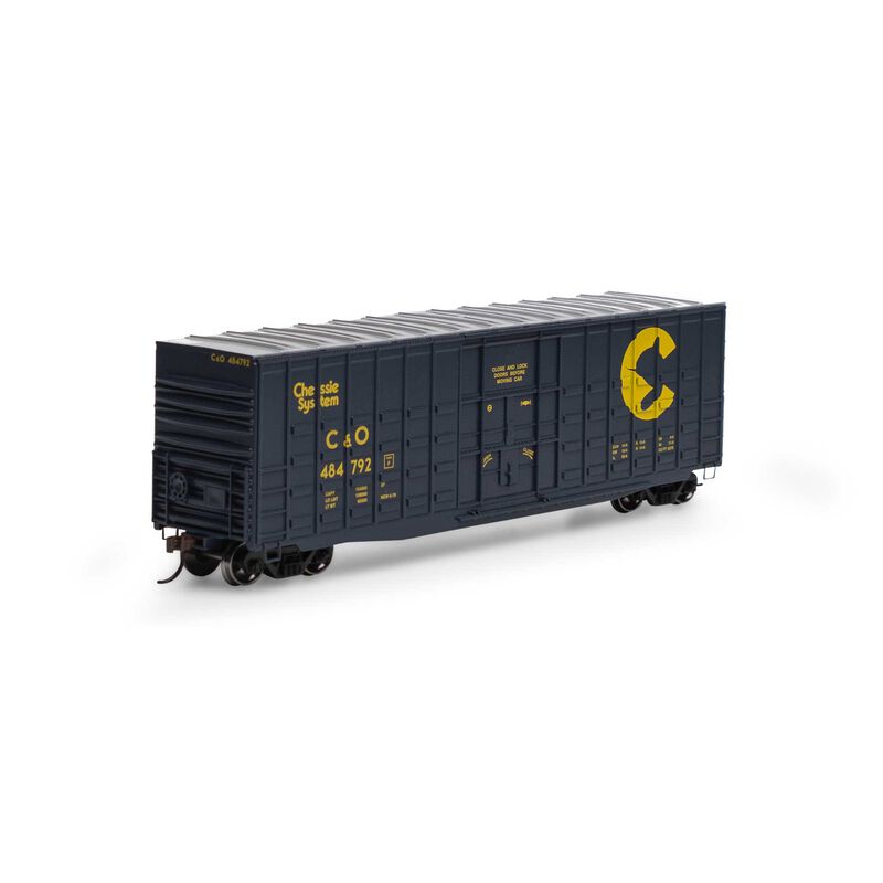 Roundhouse HO 50' Waffle HC Plug Door Box, C&O #484792 - RND88082