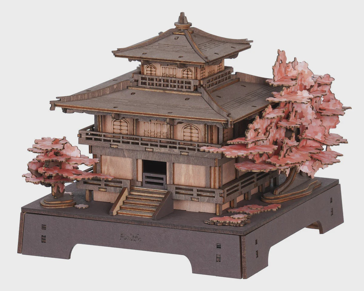 Robotime Rolife Sakura Pavilion DIY Miniature 3D Wooden Model Kit