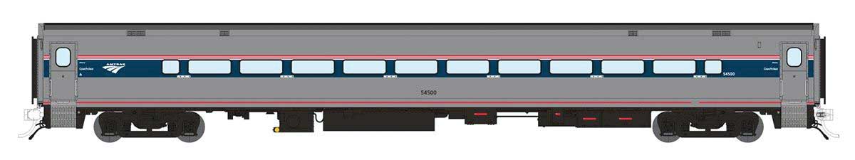 Rapido Trains Horizon Fleet Coach ADA Version - Ready to Run -- Amtrak #54500 (Phase 6, silver, blue, red, white)