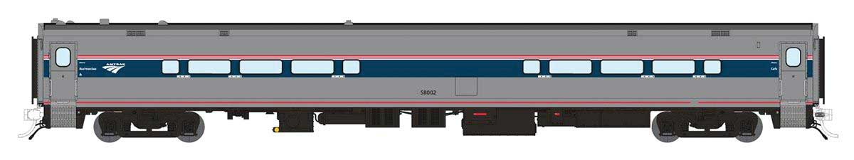 Rapido Trains Horizon Fleet Club-Dinette - Ready to Run -- Amtrak #58004 (Phase 6, silver, blue, red, white)