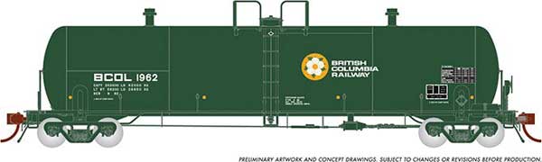 Rapido Trains HO Procor 20K Gal Tank Car, BC (1) - RPI135012A