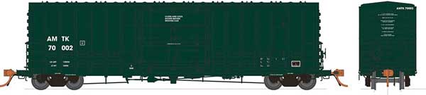 Rapido Trains HO B100 Boxcar, Amtrak Green (1) - RPI137006A