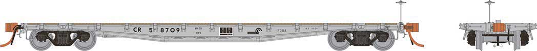 Rapido Trains HO F30A 50' Flat Car: Conrail MOW - Single Car - RPI138005A