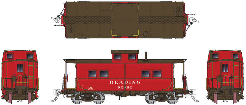 Rapido Trains HO NE-style Steel Caboose: RDG As Delivered: 92928