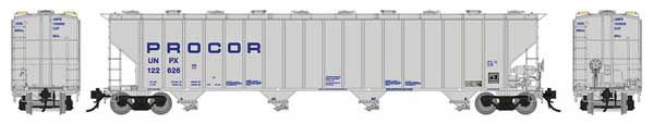 Rapido Trains HO Procor 5820 Covered Hopper UNPX Blue Solid - RPI157002A