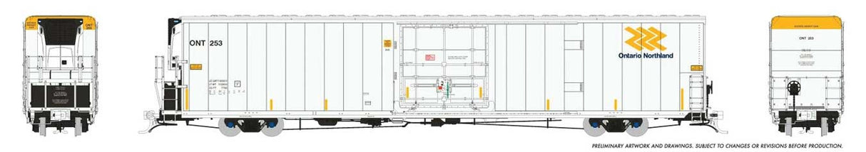 Rapido HO Greenbrier 72' IL 7780 Mechanical Reefer 3-Pack - Ready to Run -- Ontario Northland (white, yellow, blue)