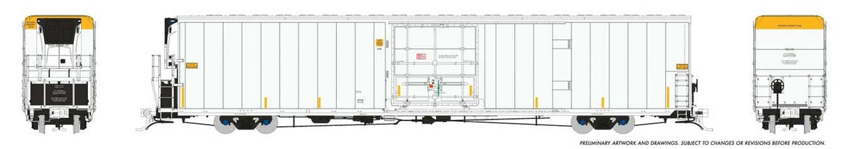 Rapido HO Greenbrier 72' IL 7780 Mechanical Reefer - Ready to Run -- Data Only (white, yellow)