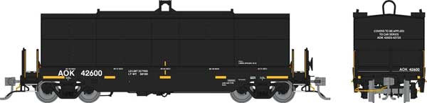 Rapido Trains HO Greenbrier Transverse Coil Car - Ready to Run -- Arkansas-Oklahoma AOK Random from Set #1 (black)