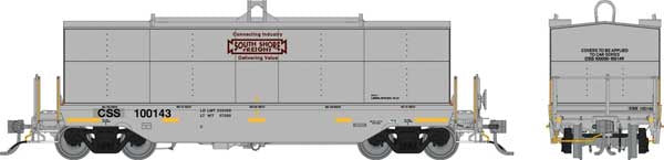 Rapido Trains HO Greenbrier Transverse Coil Car 6-Pack - Ready to Run -- South Shore Freight Set #1 (gray, maroon)