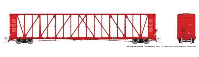 Rapido Trains HO NSC 73' Centerbeam Flatcar - Ready to Run -- Canadian Pacific (red)