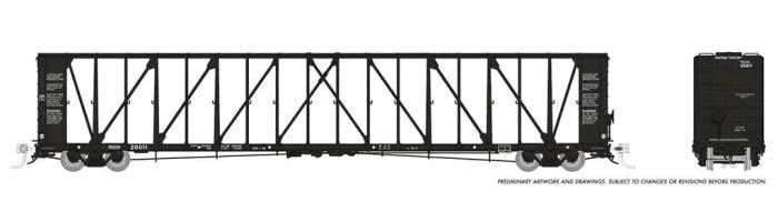 Rapido Trains HO NSC 73' Centerbeam Flatcar - Ready to Run -- Mississippi Delta MSDR (black)