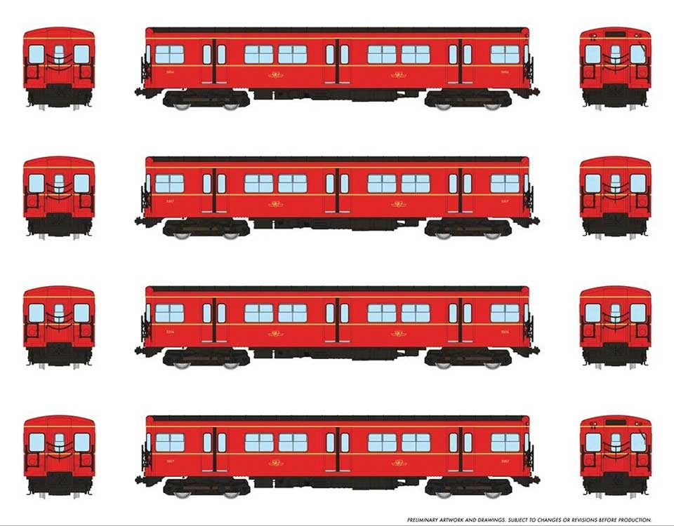 Rapido HO Toronto G-Class Subway A-B-B-A Set - Sound and DCC -- Toronto Transit Commission #5016, 5217, 5216, 5017