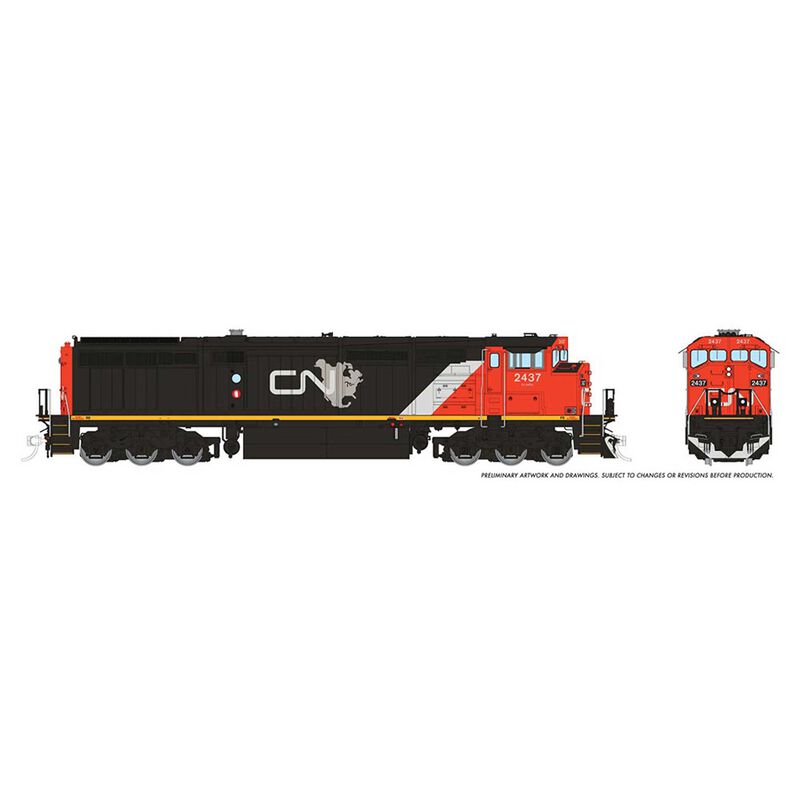 Rapido Trains HO Dash8-40CM (DC/DCC/Sound), CN #2437