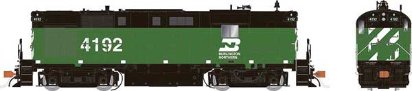 Rapido Trains HO Alco RS11 - Sound and DCC -- Burlington Northern 4197 (Cascade Green, black, white)