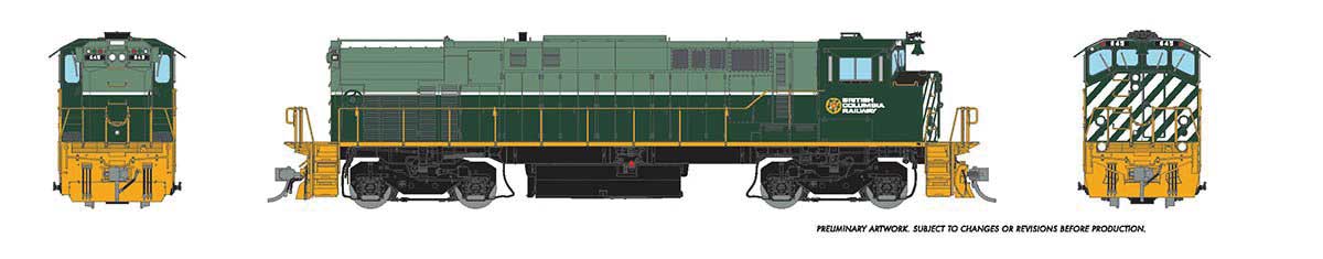 HO Montreal Locomotive Works MLW M420 - Sound and DCC -- British Columbia Railway #646 (As-Delivered, green, white, Dogwood Logo)