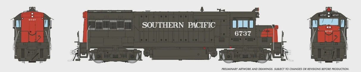 Rapido Trains HO GE U25B Low Hood - DCC / Sound -  Southern Pacific (SP) - Bloody Nose w/o Logo: #6737
