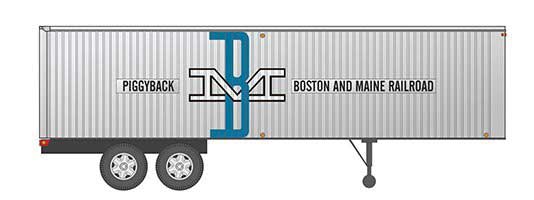 Rapido Trains HO 35' Fruehauf INT-Post V-Van Trailer, B&M #3 - RPI403003