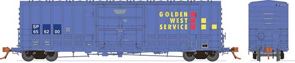 Rapido Trains Class B-100-40 Plug-Door Boxcar - Ready to Run -- Southern Pacific Random # from Set 1 (Patched Golden West, blue, yellow, red - RPI537005A