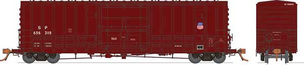 Rapido Trains Class B-100-40 Plug-Door Boxcar - Ready to Run -- Union Pacific Random # (SP Repaint, Boxcar Red, Shield Logo) - RPI537008A