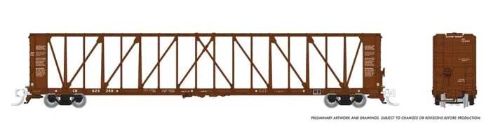 Rapido Trains N Scale NSC  73' Centerbeam Flatcar - Ready to Run -- Canadian National (Boxcar Red)