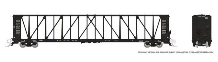 Rapido Trains N Scale NSC  73' Centerbeam Flatcar - Ready to Run -- Mississippi Delta MSDR (black)