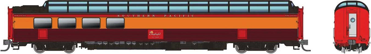 Rapido N SP 3/4 Dome Lounge Fluted Sides - Ready to Run -- Southern Pacific #3604 (Daylight; red, orange, black)