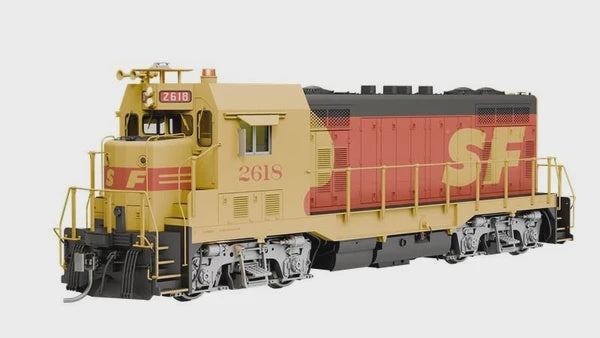 Rapido Trains HO Santa Fe CF7 w/Square Cab - Sound and DCC -- Santa Fe #2618 (SPSF Merger Scheme; red, yellow, black)