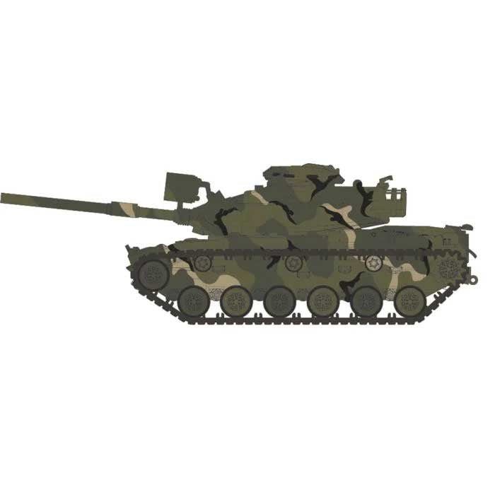 Rapido Trains M60A1 Tank - Assembled -- MERDC Summer (green camouflage)