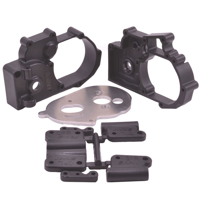 RPM Products Gearbox Housing & R Mounts,Black:TRA 2WD Vehicles - RPM73612