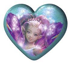 RAVENSBURGER 8 PB Fairies Hearts Dis (8) 4.5" - RVB84610