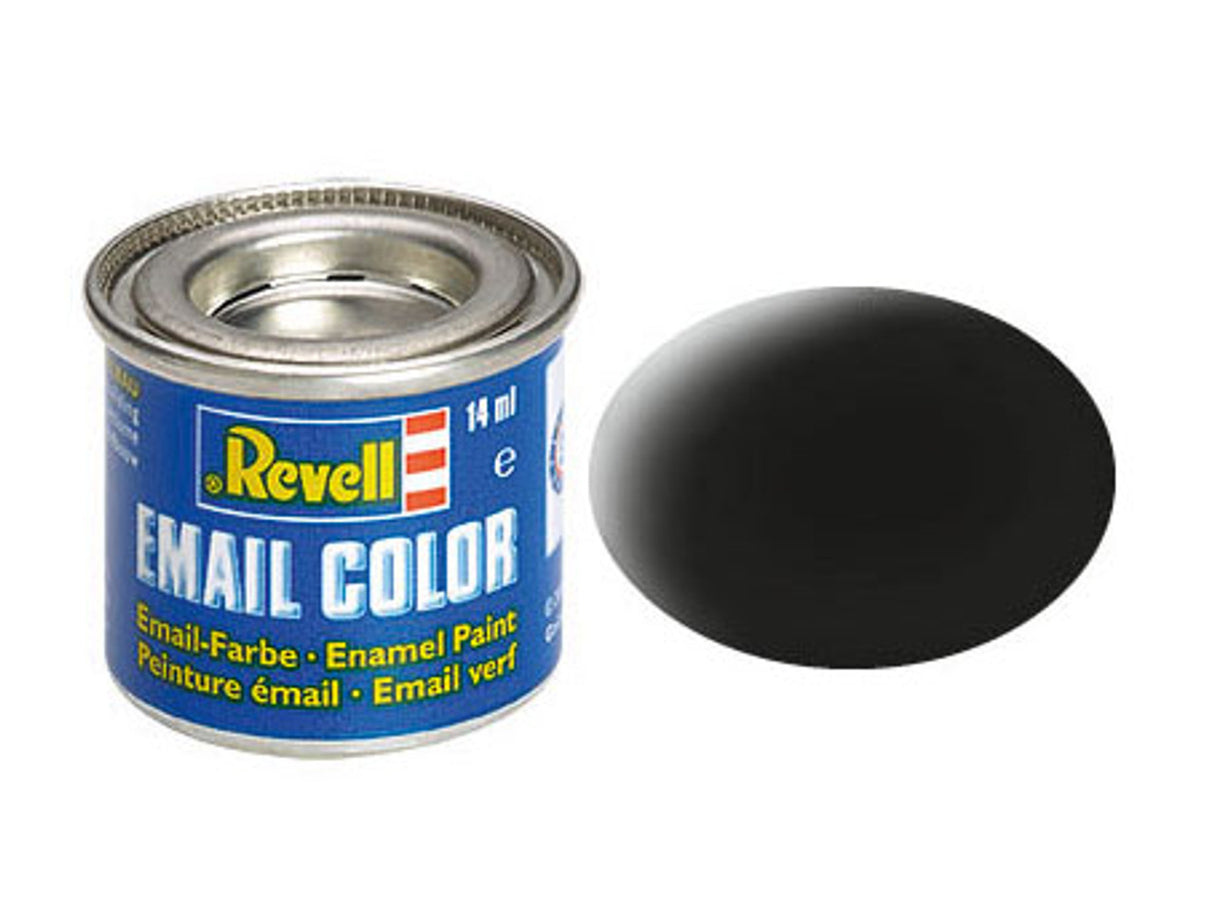 Revell of Germany 14ml Enamel Black Mat Tinlets - RVL32108