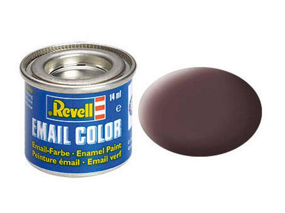 Revell of Germany 14ml Enamel Leather Brown Mat Tinlets - RVL32184