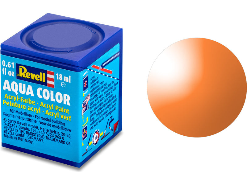 Revell of Germany 18ml Bottle Acrylic Orange Clear - RVL36730