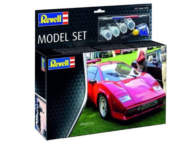 Lamborghini Countach LP500S Sports Car w/paint & glue 1/24 Revell Germany