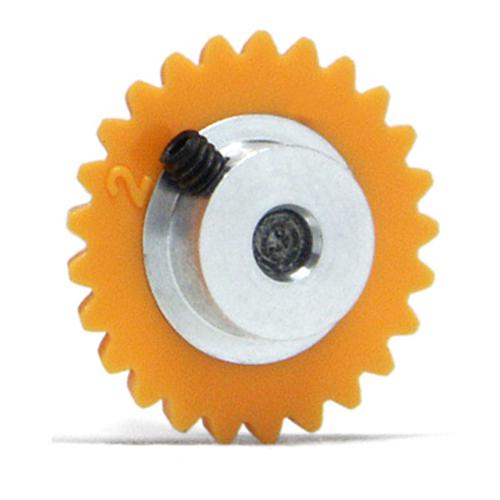 Slot It GEAR, 25T FLAT ANGLEWINDER AUDIN PLASTIC GEAR + ALUM HUB - SIGA1525-PL