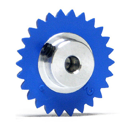 Slot It SIGA1626-PL GEAR, 26T FLAT ANGLEWINDER AUDIN PLASTIC GEAR + ALUM HUB - SIGA1626-PL