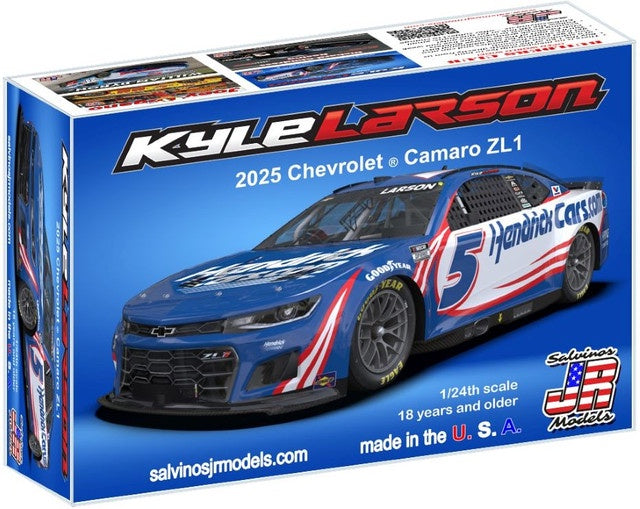 Kyle Larson 2025 NASCAR Chevrolet Camaro ZL1 Race Car (Primary Livery) (Ltd Prod) 1/24 Salvinos JR