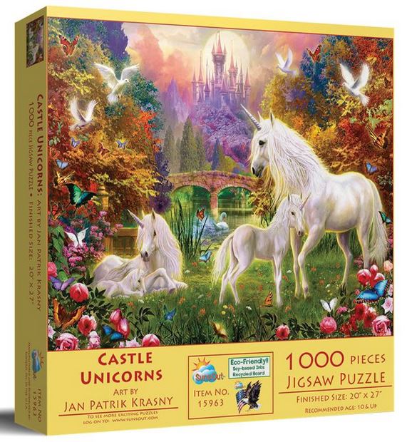 Suns Out Unicorns 1000 pc Jigsaw Puzzle - SOI15963