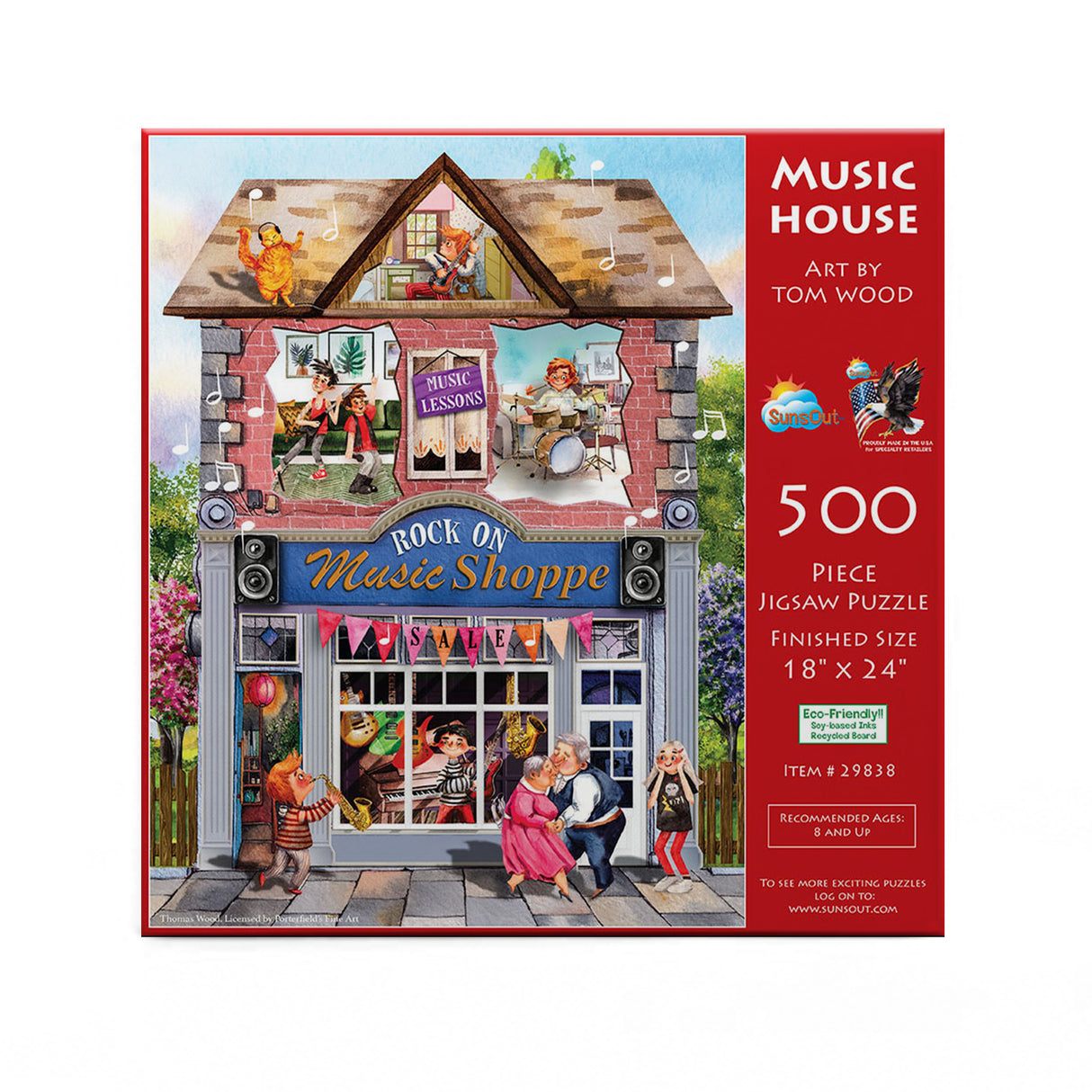 Sunsout Music House 500 Piece Puzzle