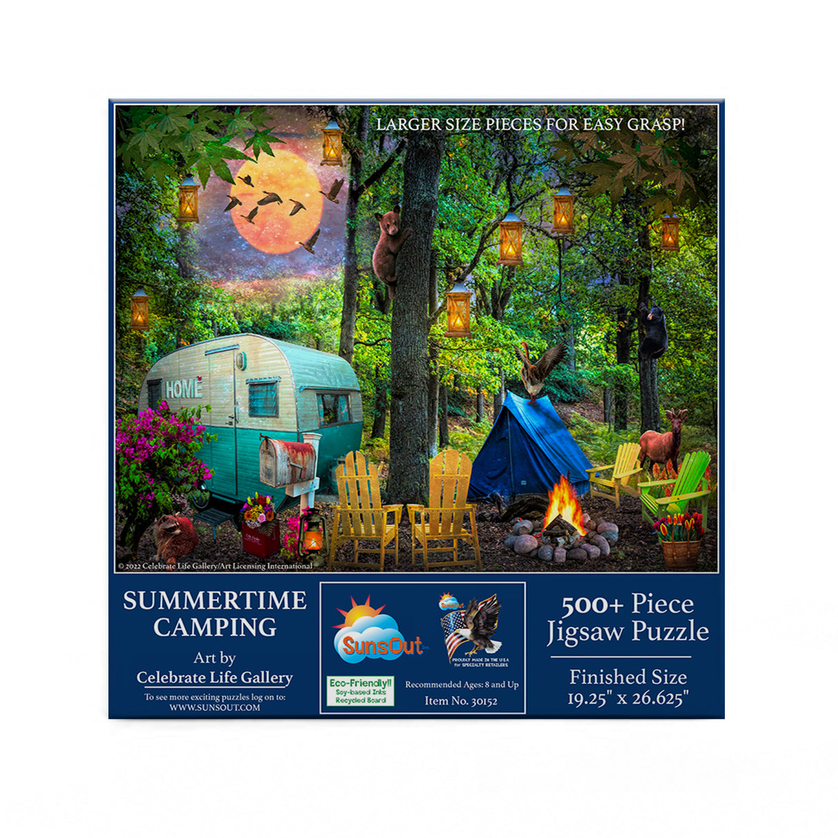 Sunsout Summertime Camping 500 Piece Puzzle