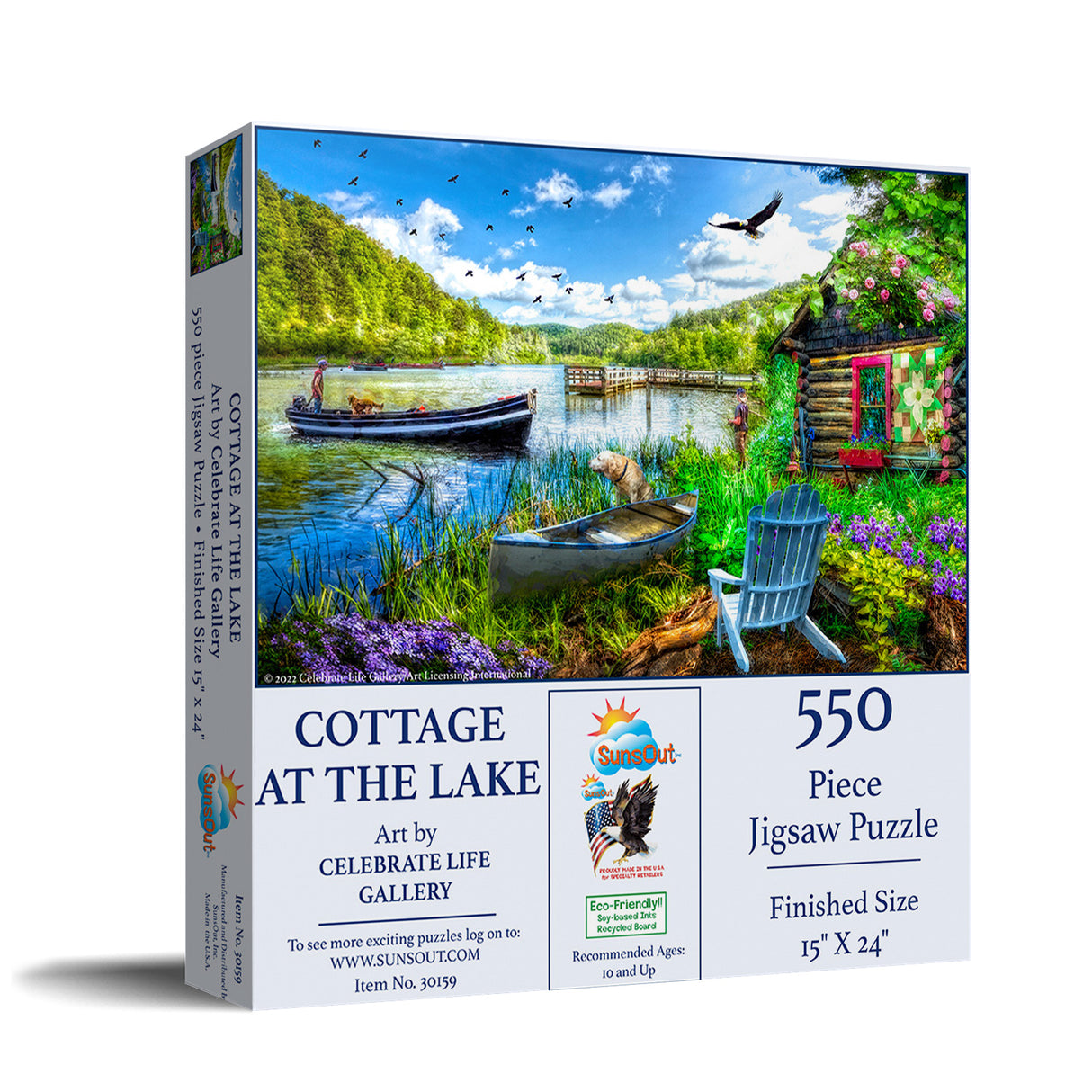 Sunsout Cottage at the Lake 550 Piece Puzzle
