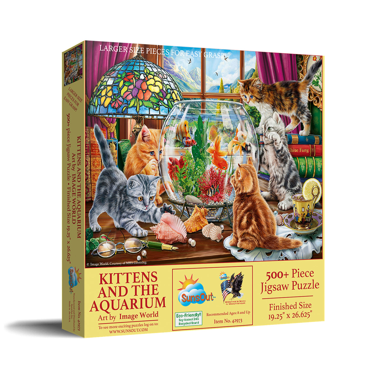 Sunsout Kittens and the Aquarium 500 Piece Puzzle