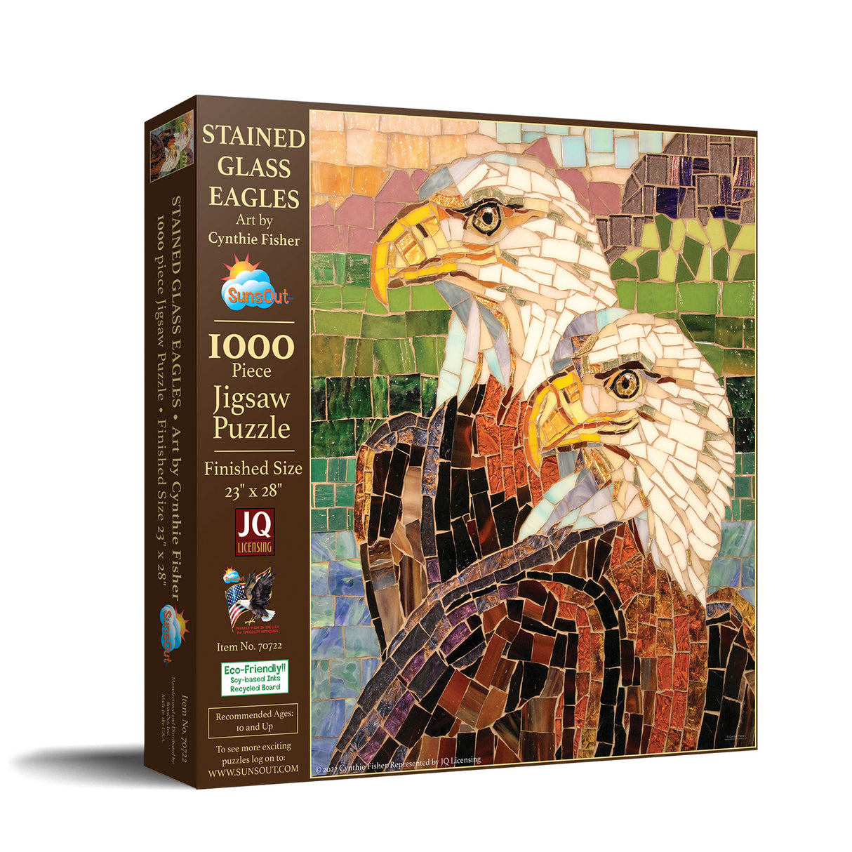 Sunsout Stained Glass Eagles 1000 Piece Puzzle