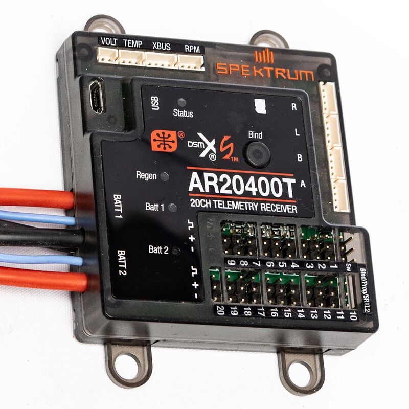 Spektrum AR20400T 20 Channel PowerSafe Telemetry Receiver - SPMAR20400T
