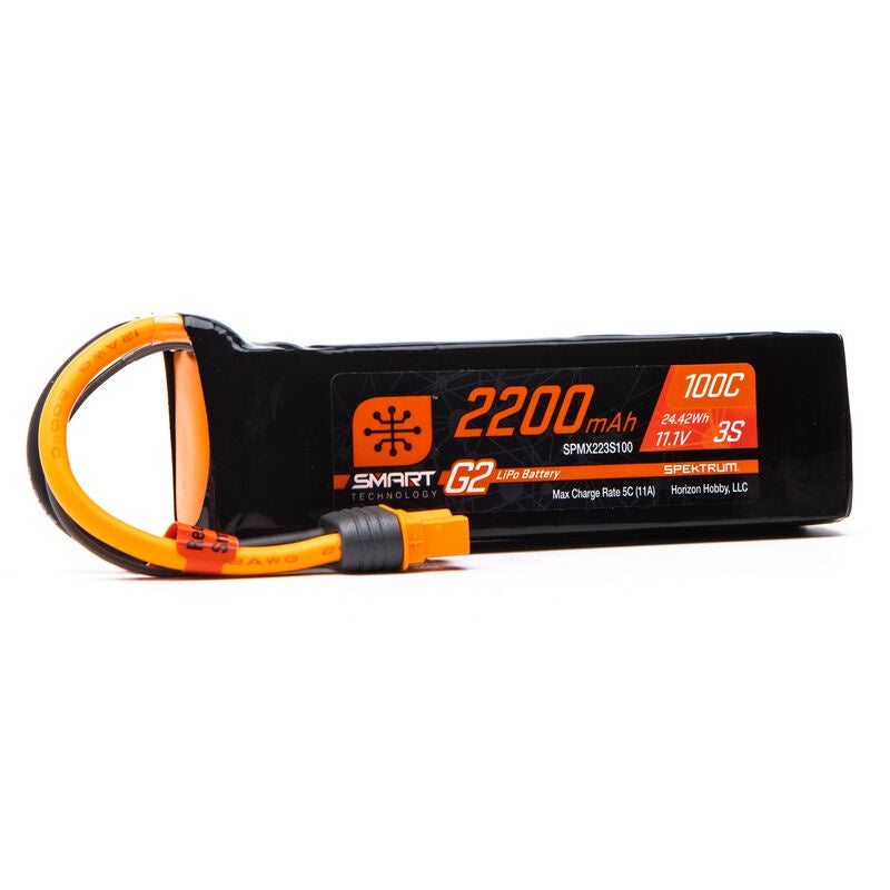 Spektrum 2200mAh 3S 11.1V Smart G2 LiPo 100C; IC3