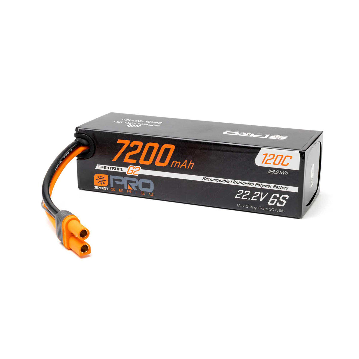 Spektrum 22.2V 7200mAh 6S 120C Smart PRO G2 LiPo IC5
