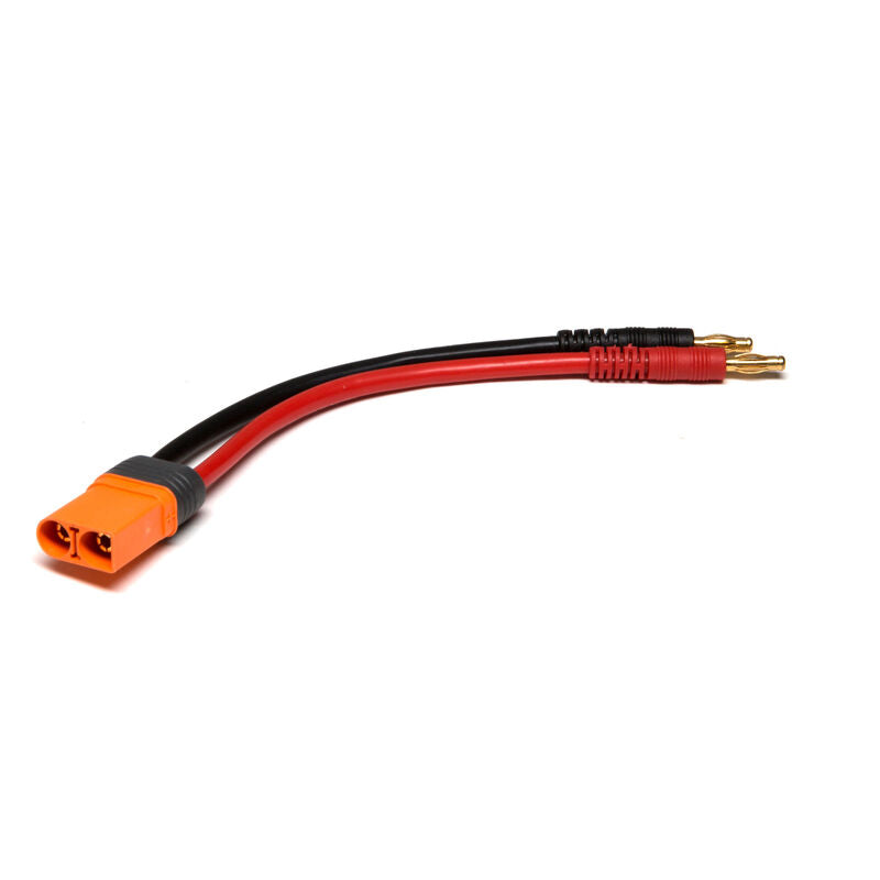 Spektrum Adapter: IC5 Device / 4mm Male Bullets 6" 13AWG